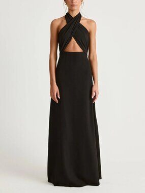 Sara Maxi Dress (Black) Charcoal Clothing